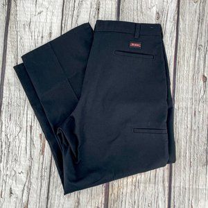 Black Mens Dickies Loose Fit Work Pants Reinforced Knee 38w 29L